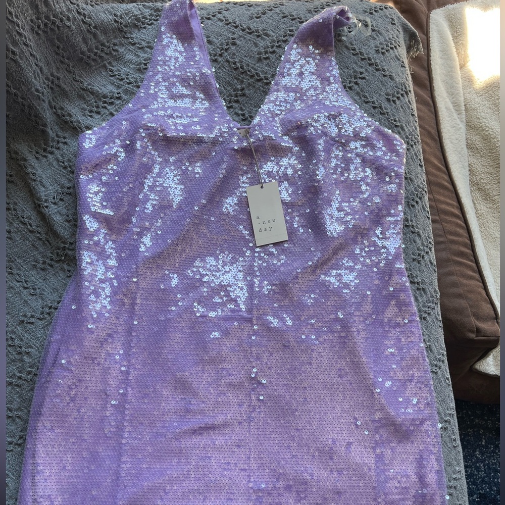 a new day Purple Sequin Mini Dress